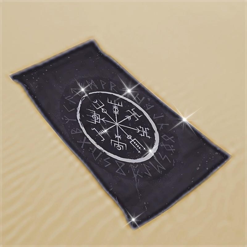 

Thickened Extra Large Viking Compass Beach Towel, Oversized Soft for Vacation Swimming Lovers W30*H60(CM)