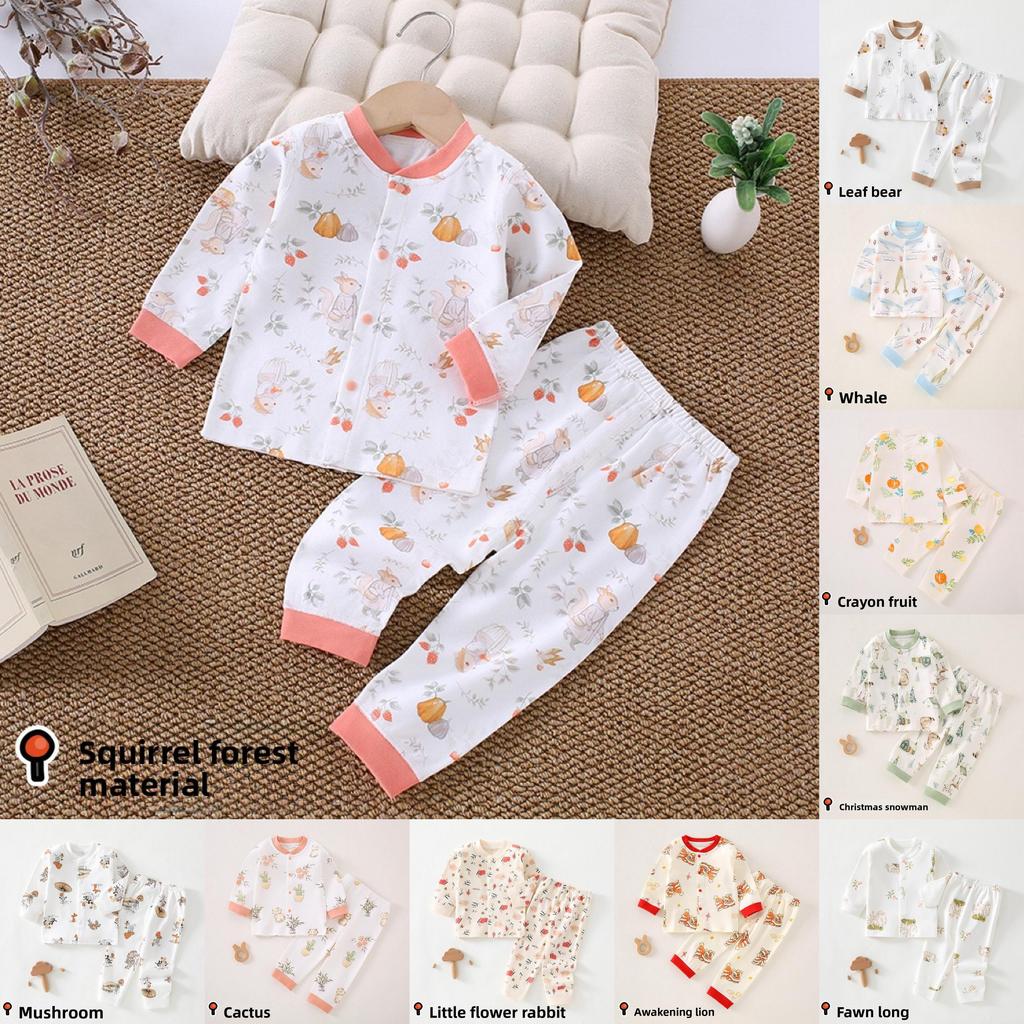 Baby Boys Girls Cotton Pajama Sets With Antibacterial Fabric For Newborns
