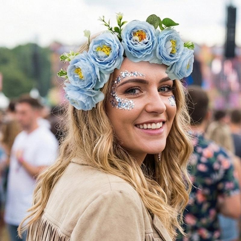 Festival Flower Hairband Props for Elegant Occasion Weddings and Parties Comfortable Lightweight Design Headdress