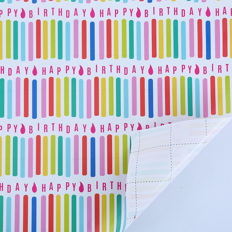 50*70CM Birthday Gift Wrapping Paper Happy Birthday Gift Packaging Paper DIY Craft Paper Birthday Party Gift Decoration Paper