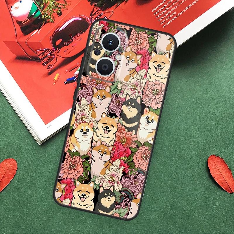 Cute Kawaii Shiba Inu Case For OPPO Reno 14 13 12 11 10 Pro 14F 13F 12F 11F 8 7 Lite OPPO Find X9 X8 X6 Pro Cover