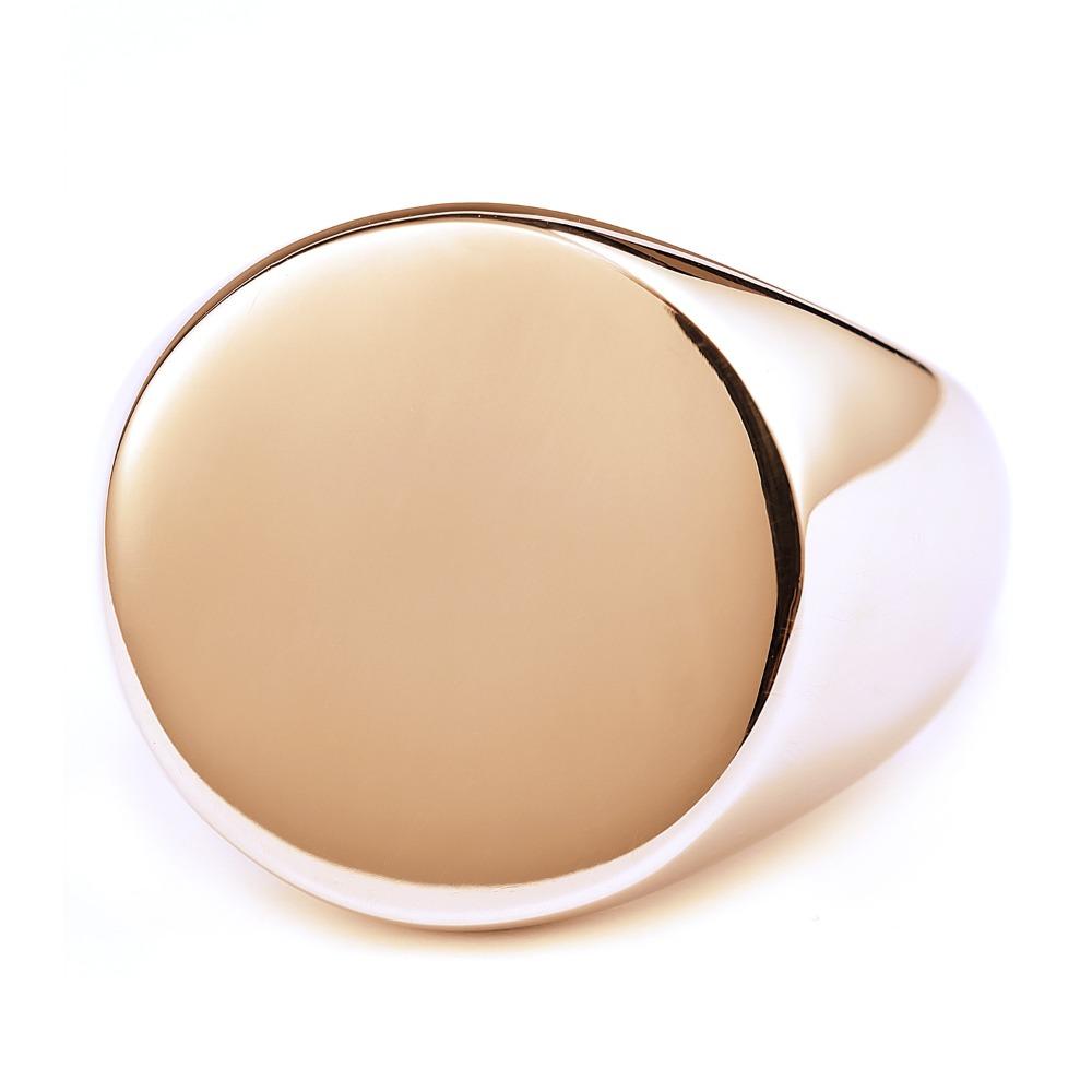 Nordic Vintage Round Square Irregular Smooth Ring Rust Free Fashion Jewelry for Women