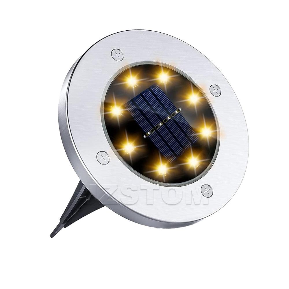 Solar underground light, outdoor waterproof LED ground plug lawn light, garden villa decoration courtyard light