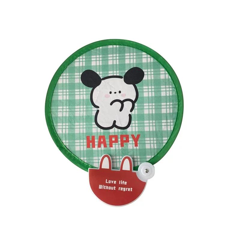 Folding Fan Portable Mini Reflector Fan Small Fan for Girls to Carry with Them New Style Folding Round Fan Children's Summer Fan