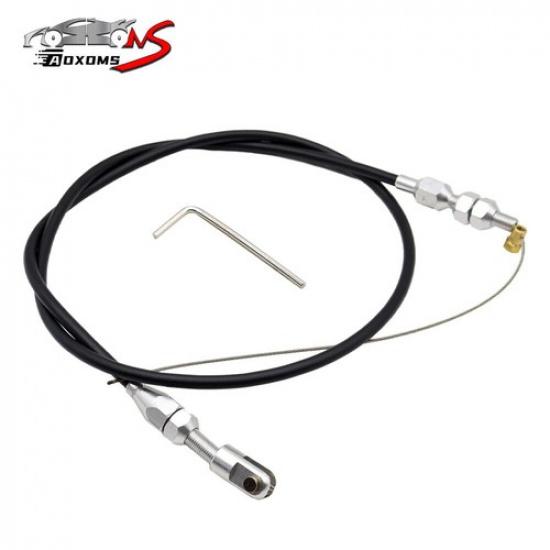 36  Black Universal Adjustable Stainless Steel Throttle Gas Cable Fuel Line Kit