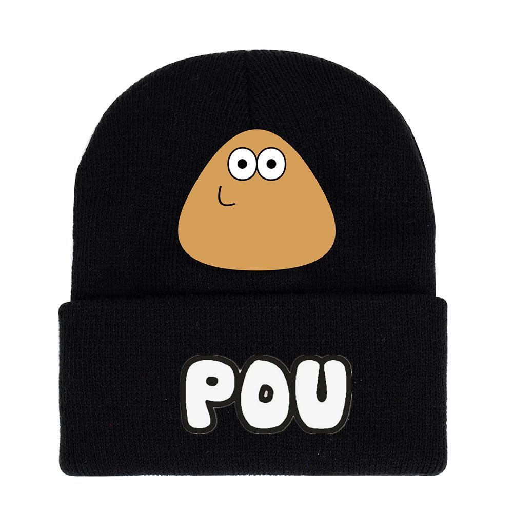 Pou My Pet Alien Knit Beanie Acrylic Thermal Winter Hat For Adults Unisex Cold Weather Gear