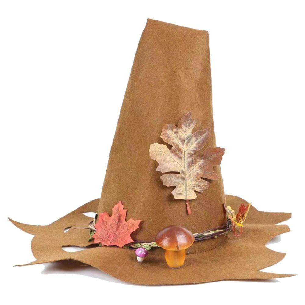 Adjustable Halloween Party Gift Wide Brim Magic Wizard Hat Felt Witch Hats Witch Peaked Hat Cosplay Props