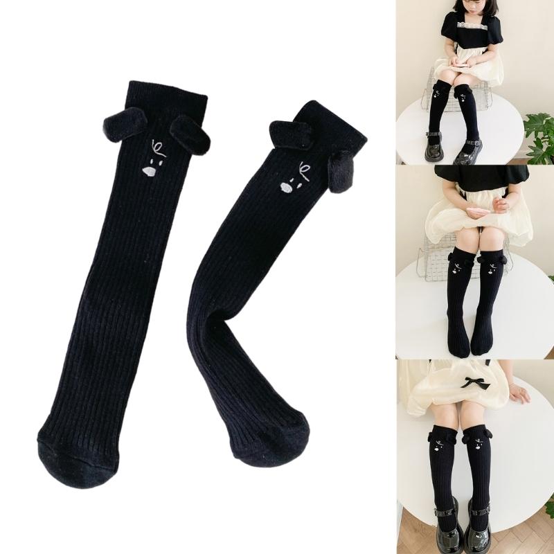 Novelty Funny Doll Hand In Hands Matching Calf Socks Friendship Socks Cute Cartoon Cotton Socks Kids Knee High Socks