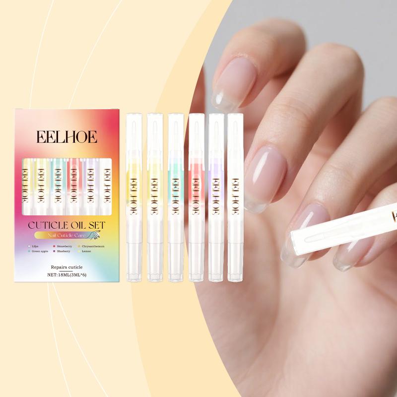 6Pcs EELHOE Nail Care Liquid Set Gentle Daily Nourishment for Healthy Nails Bright Nails Moisturizing Nail Care Liquid one size