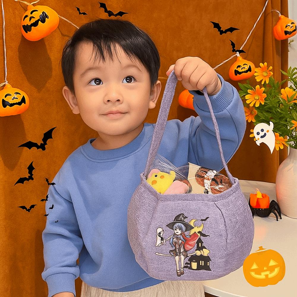 Funny Trick or Treat Bag Printing Pumpkin Handbag Portable Halloween Candy Bag  Party Supplies