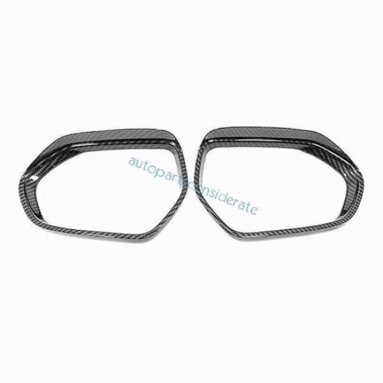 For Toyota Corolla 2020-24 Carbon Fiber Rear View Mirror Rain Eyebrow Frame Trim