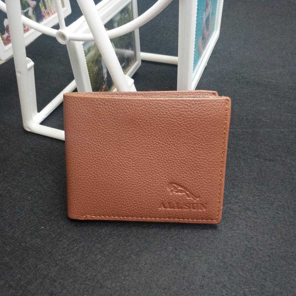 

Мужской деловой кошелек из искусственной кожи для путешествий и повседневного использования светло-коричневого