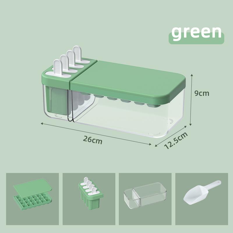 24 Grid Double-layer Ice Cube Mold for Household 2-in-1 Odorless Ice Making Box Ice Ball Ice Making Box