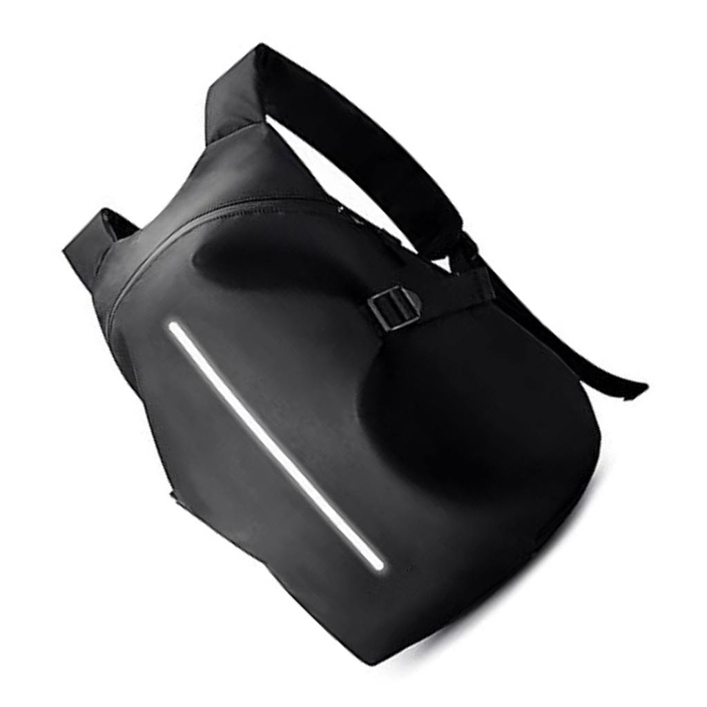 Motorcycle Helmet Backpack Rainproof Reflective Large Capacity Durable Nylon Backpack for Men Riding Travel Sports