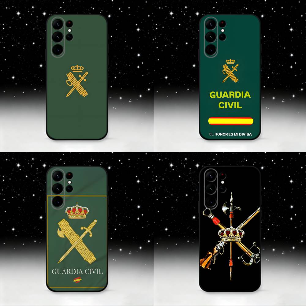 Spanish Guard Civil Emblem Phone Case For Samsung S25,S24,S21,S22,S23,S30,Ultra,S20,Plus,Fe,Lite,Note,10 Black Soft Shell