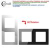 Black Glass Tuya Smart WiFi Wall Socket with Power Stats, Alexa-Compatible, European Standard