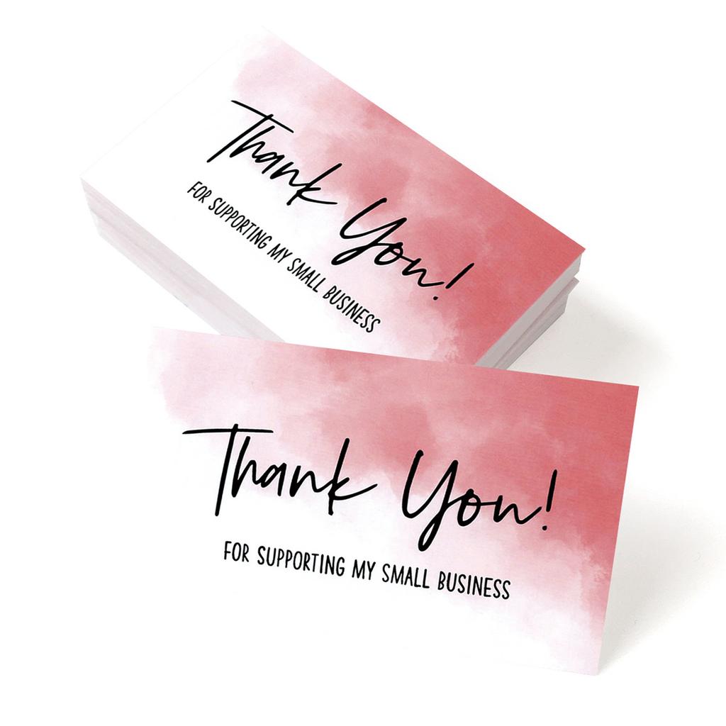 50/100pcs/pack Thank You Cards Gift Gift Holiday Greeting Cards Wedding Business Party Invitation