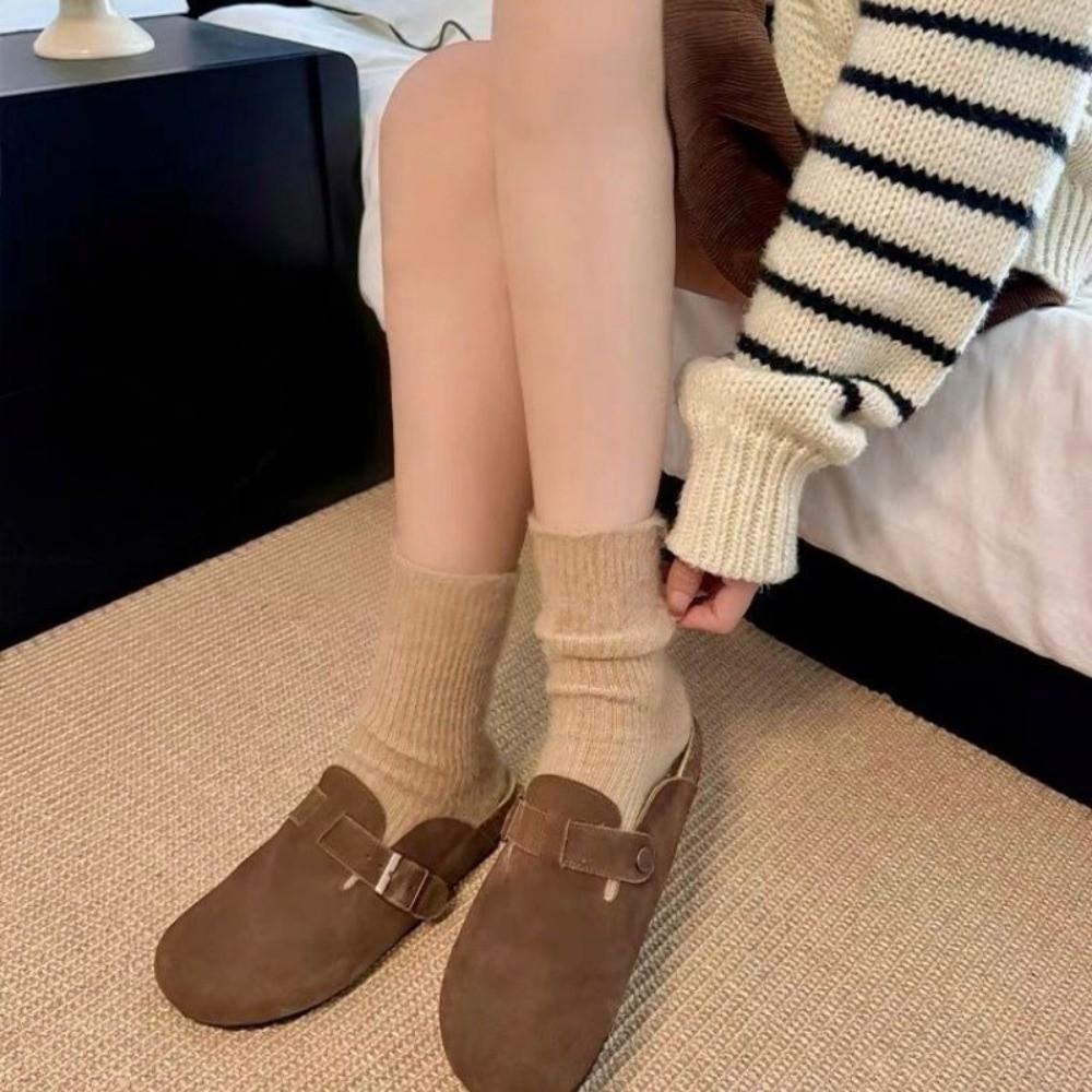 Autumn Winter Floor Sleeping Socks Thicken Knitted Crew Socks 2025 Cashmere Socks