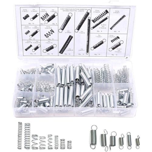 20 Types of Compression and Tension Springs, Coil Springs, Compression Spring Set with Storage Case, Spring Pick Tool, DIY Repair, Experiment, Develop