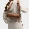 New FILA Wrinkle PU Shoulder Bag Extra Mini Women's Robe Brown F13W439174FBN