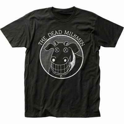 Dead Milk Cow Logo Rock N Roll Music Band Tee Black Unisex T-Shirt