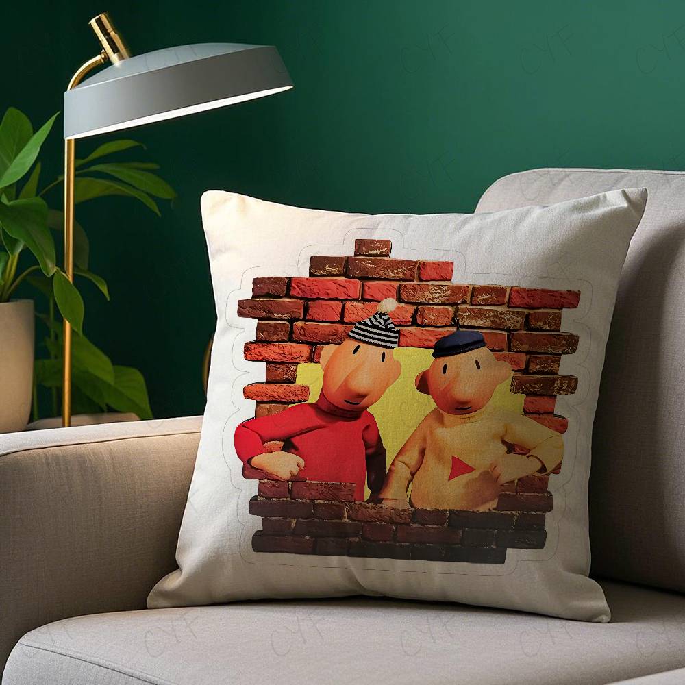 Kwaii Cartoon P-Pat & M-Mat Anime Pillow Case Custom Printed Brushed Fleece Pillow, Baby Skin-Touch, Eco-Friendly Dye-Sublimatio