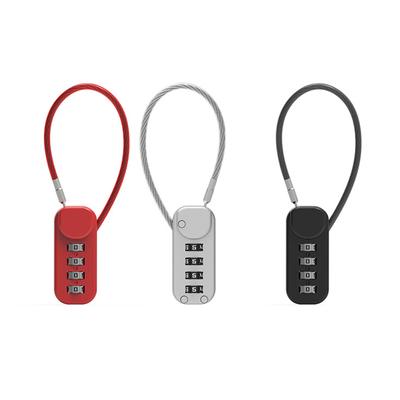 4místný kombinovaný číselný kód Zámek s pružinovou spirálou drátěné lano pro zavazadla taška na zip Zámky zásuvek kufru