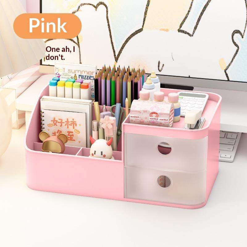 Desktop Storage Box Large Capacity Pen Holder, Suitable For Tidy Desks In Study/Bedroom/Study, Suitable For Daily Storage