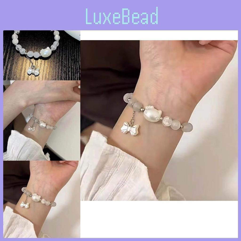 Cute And Sweet Heart Charm Bracelet Diy Handmade Cat Eye Gift Stone