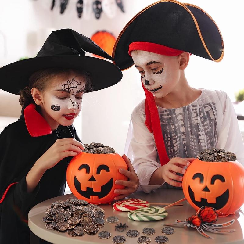 10-50 st Piratmynt 3,8 cm Plast Metall Guldmynt Barn Födelsedagsfest Skattkista Dekoration Halloween Leksaker för barn