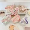 Women Vintage Floral Cosmetic Lipstick Brush Case Travel Toiletry Storage Bags Cartoon Sanitary Napkin Canvas Tote Makeup Bag