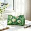 Household Storage Bag Leather Tissue Box Cover Foldable Desktop Organizer Oil Painting Style Napkin Holder Case Reusable Facial Paper Organizer