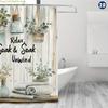 1pc Boho-Chic "Relax & Soak" Shower Curtain, 70.8x70.8 Inch, Durable Polyester, Easy-Clean with Included Hooks, Machine Washab