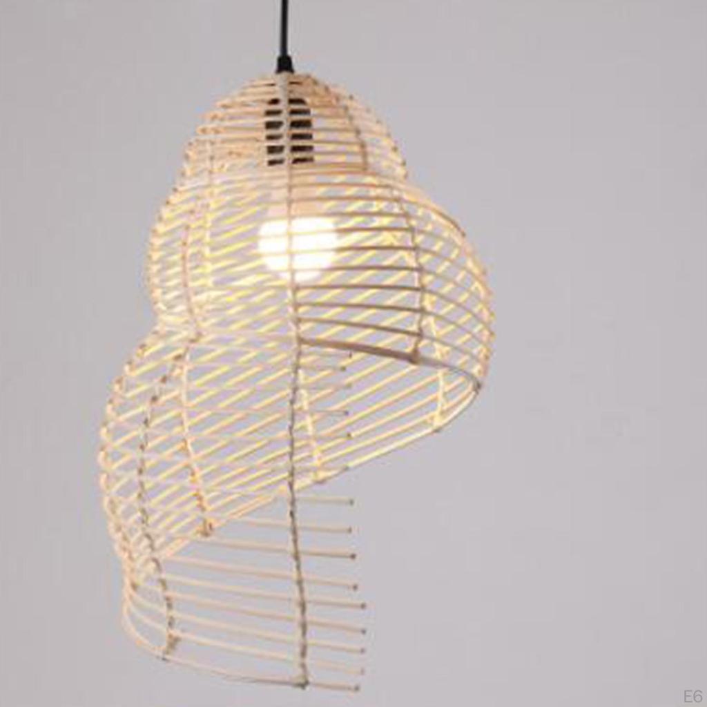 Grass Vine Pendant Light Fixture Retro Restaurant Tea Room Handmade Woven Hanging Chandelier Lamp