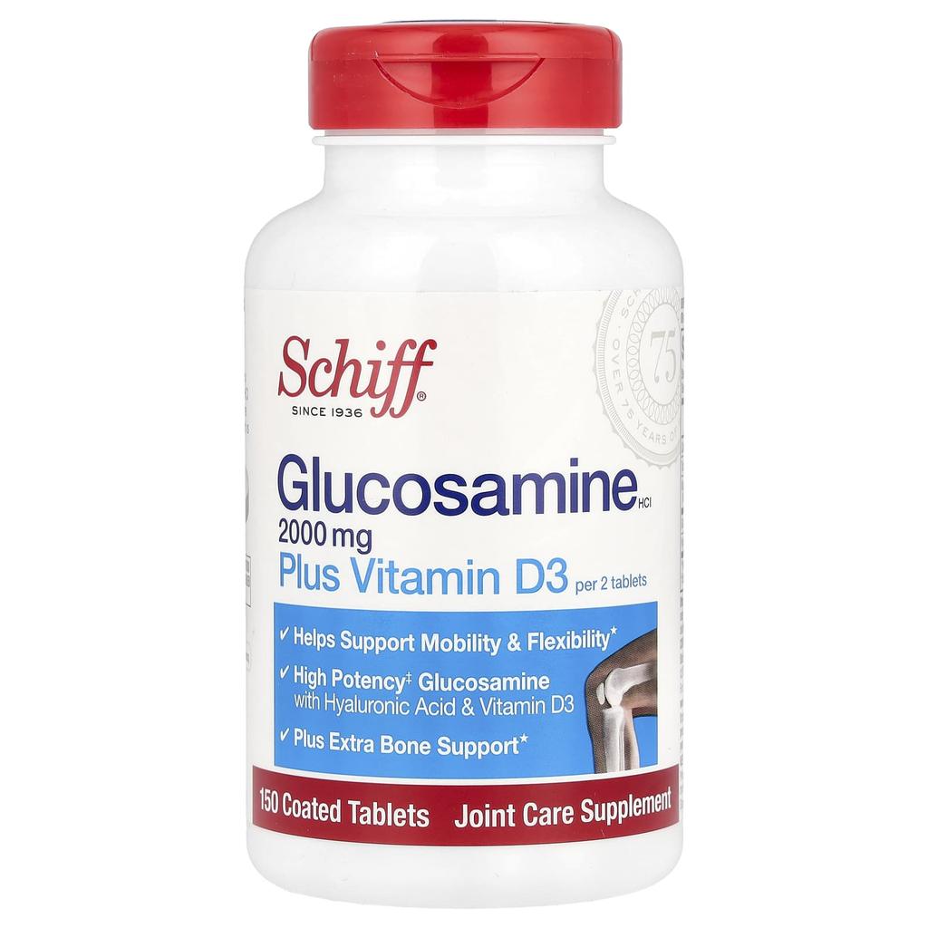 Glucosamine Hcl, Vitamin D3 Plus, 2,000Mg, Coated Tablets 150 Tablets (1,000Mg Per Tablet)