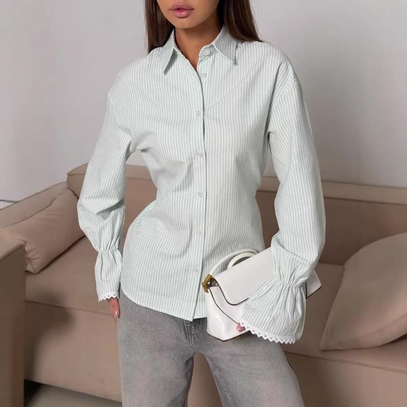 Damen S Vintage Karriertes Langarmhemd Mit Taschen