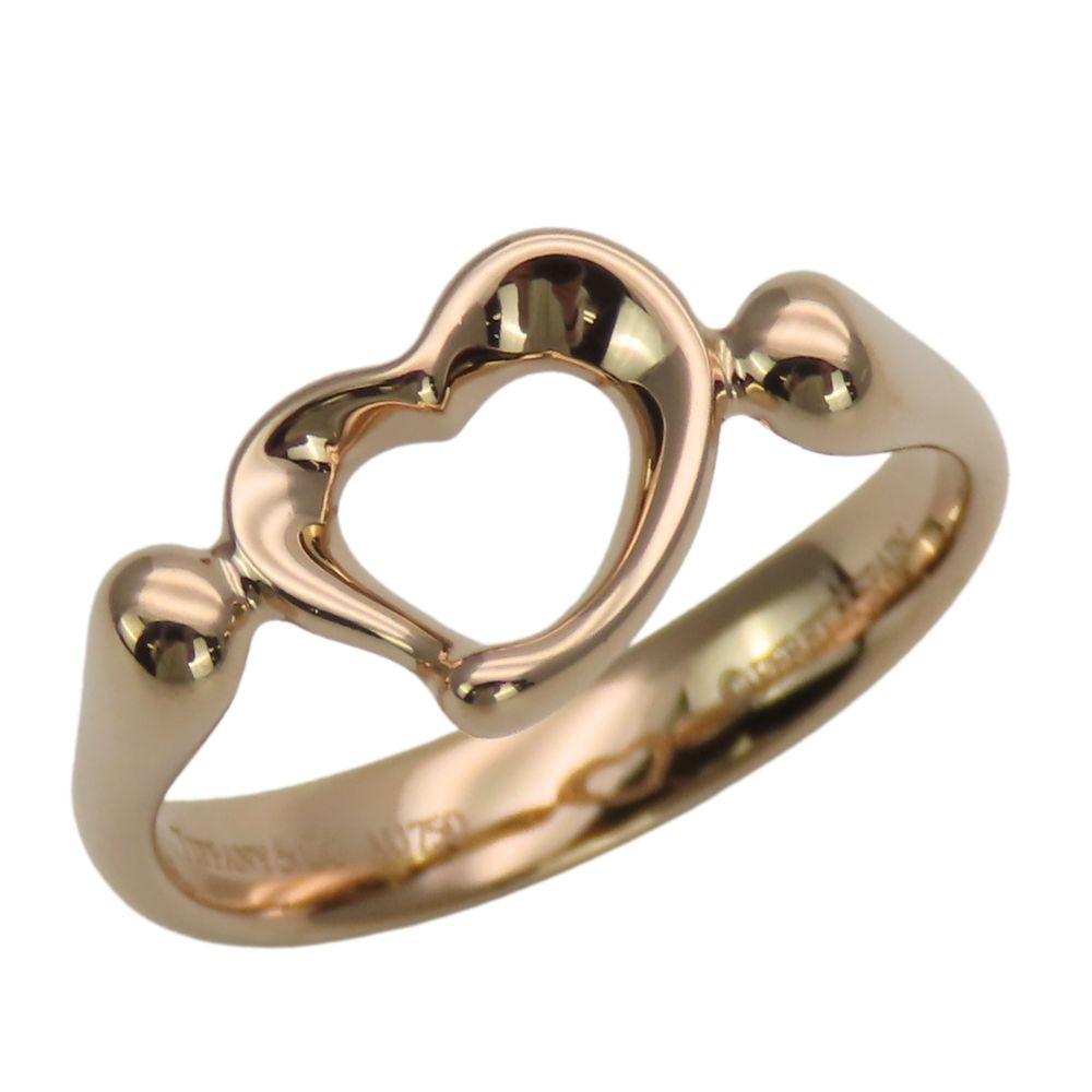 Used TIFFANY&Co. Ring Open Heart EU#49.5 K18 Pink Gold 3.5g Pink Gold El Saperetti