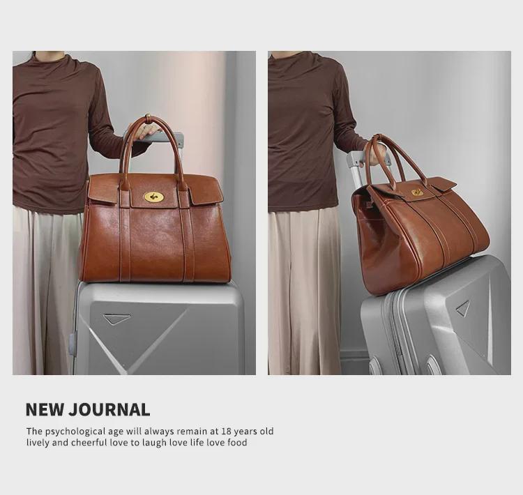 2024 Hochwertige Pendlertasche aus weichem Leder – Großes Fassungsvermögen, gewachstes Finish, vielseitiges Hand- und Crossbody-Design
