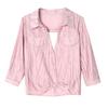 Fake Two-piece Polo Neck Nine-point Sleeve Shirt for Women In Spring New Design Sense Irregular Niche Temperament Shirt
