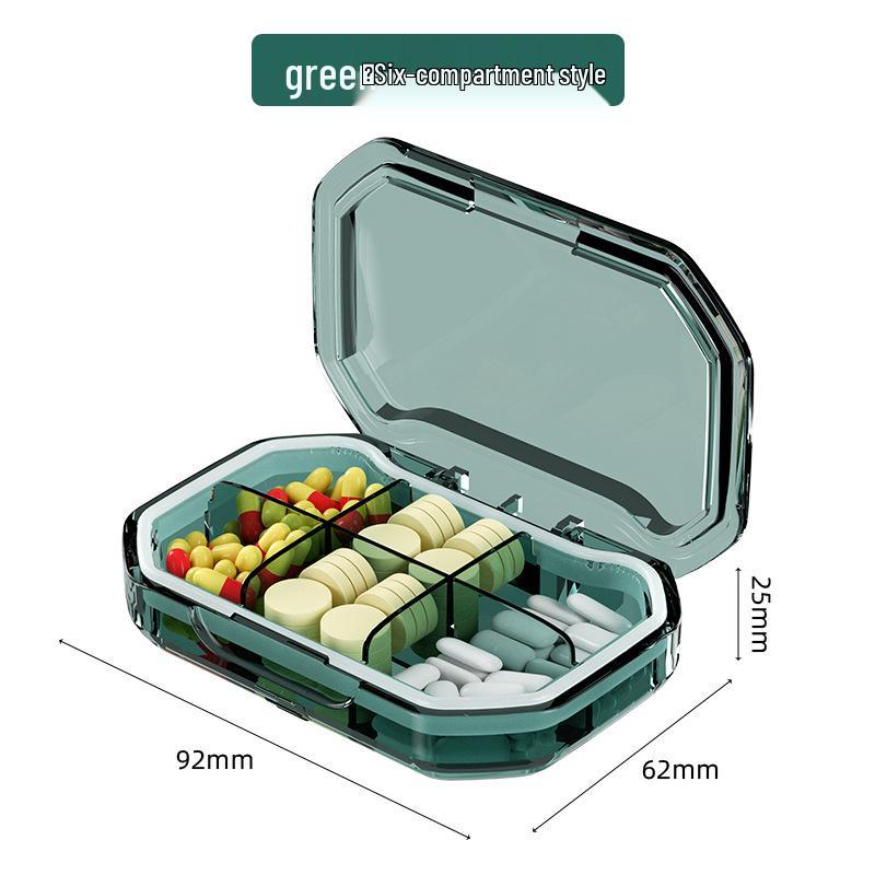 Compact Moisture-Proof Travel Pill Organizer: Sealed Silicone, Weekly Compartments for Tablets & Capsules