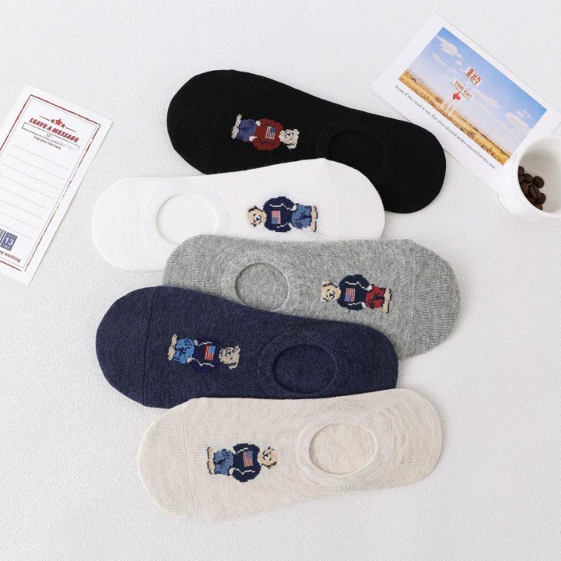 10 Pairs Socks Unisex Boat Socks Summer Thin Cotton Socks Shallow Socks Sweat Absorbent Breathable Invisible Socks Silicone Non Drop Heel