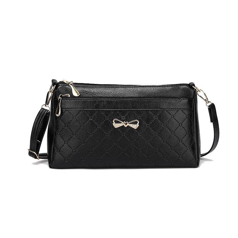 

Chinese women s bags New fashion armpit bags Mom elderly women s bags Trend messenger bags Source Length 28 Height 17 Width 7cm чёрный