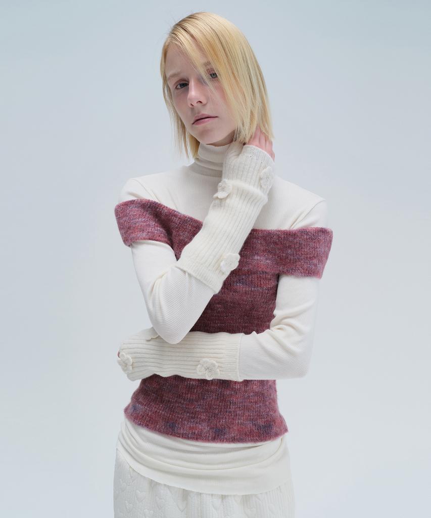 Daiaegeuneol Brushed Off Shoulder Knit (Purple)