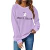 Women's Fashion Casual Print Casual Long Sleeve Round Neck Sweatshirt Top
