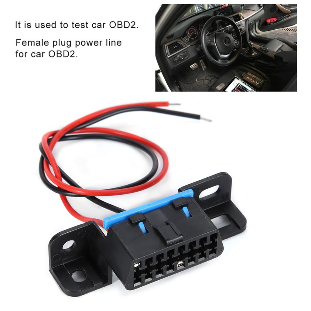 Car OBD2 Female Plug Power Line Burnin Test Holding Wire Tester