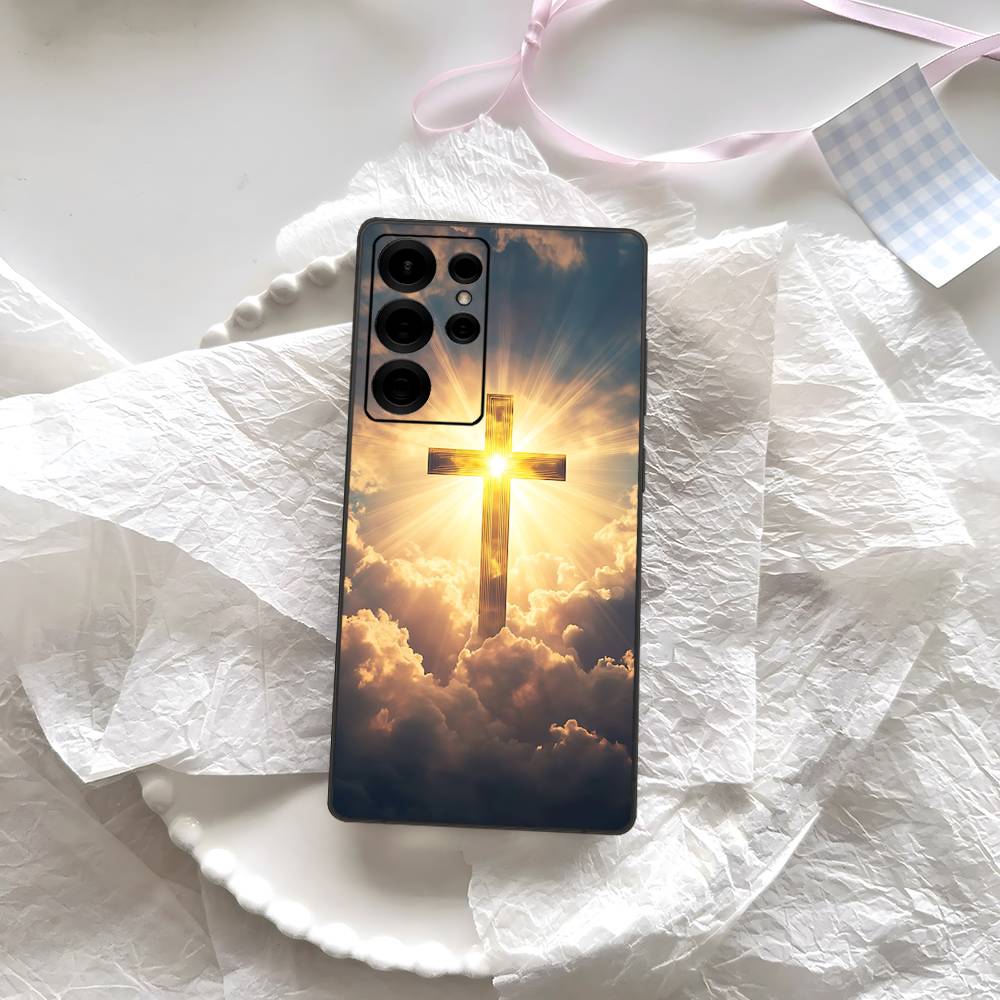 Christliches Jesus Kreuz Handyhülle Für Samsung S 24 Fe 25 Ultra Plus 20 Lite 21 30 22 23 24 22 Ultra 5G Fundas