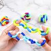 2/4/6Pcs Stress Relief Plastic Twisted Toy Focus Aid Hand Finger Flexibility Training Toy Portable Educational Twisting Loop Fidget Toy
