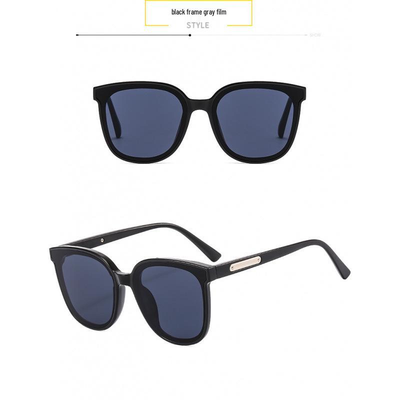 Korean Style Retro Round Polarized Sunglasses - Unisex, Influencer-Inspired Fashionable Large Frames