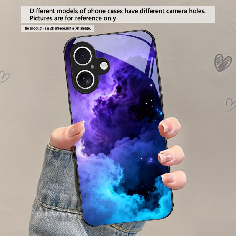 Hot Orange Gold Color For iPhone 17 Air 16 E 15 Plus 14 Pro Max 13 12 Mini 11 5 6 7 8 Plus XR XS Max SE Black Glass Phone Case