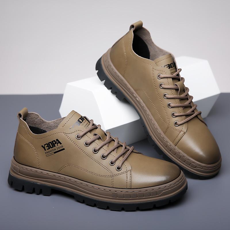 Men's Autumn/Winter Chelsea and Martin Boots: British Style, Thick-Soled Leather, Low/High-Top Work Boots